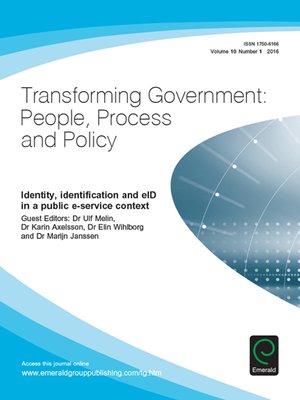 cover image of Transforming Government: People, Process and Policy, Volume 10, Number 1